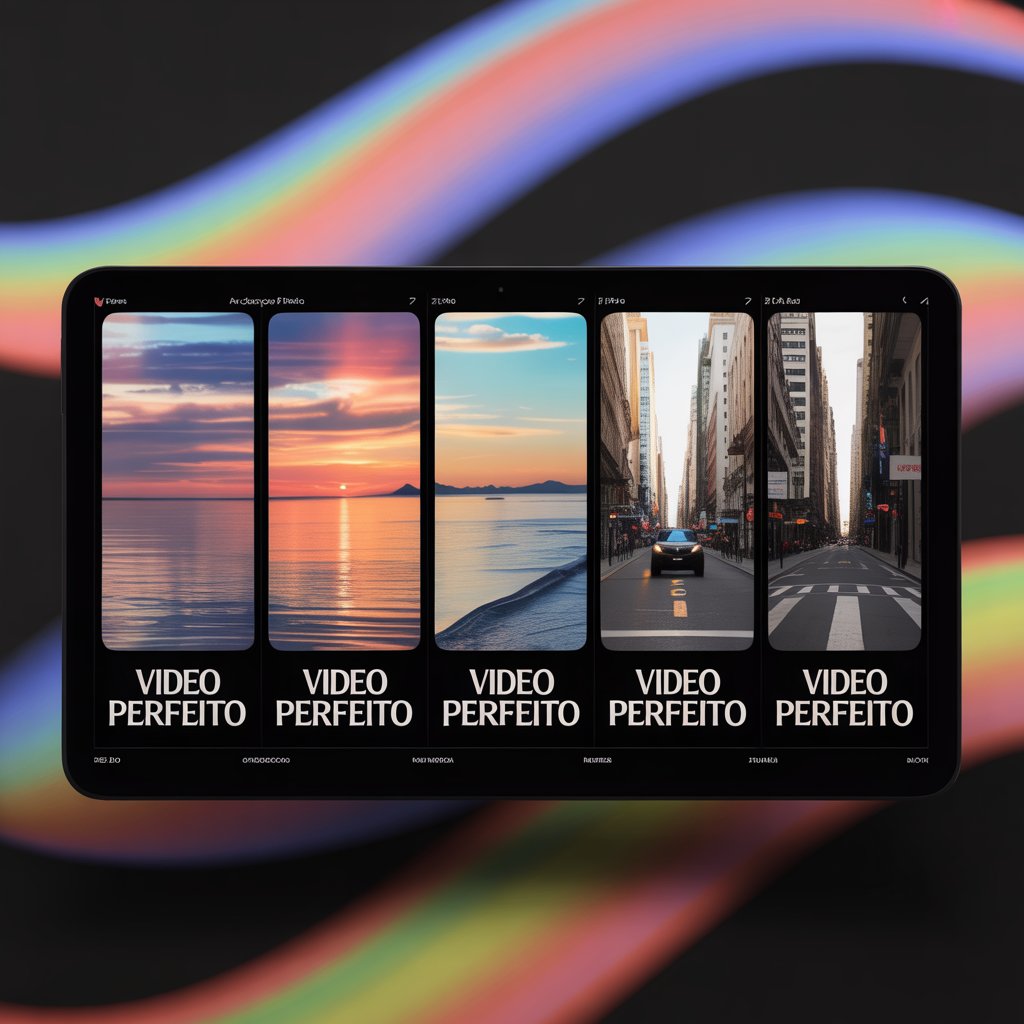 Visualização de um vídeo animado com fotos